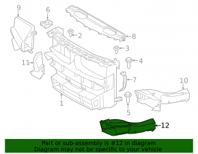Right brake disc air duct BMW X5 F15 14-18 cracks, fractures, no fragments