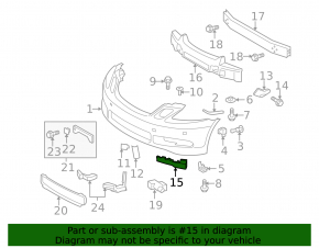 Right front bumper mount under headlight for Lexus GS300 GS350 GS430 GS450h 06-07