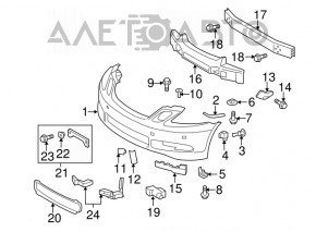 Right front bumper mount under headlight for Lexus GS300 GS350 GS430 GS450h 06-07