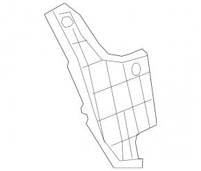 Rear bumper mount lower right Lexus NX200t NX300h 15-17