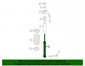 Rear right shock absorber Hyundai Elantra 21-26 for multi-link