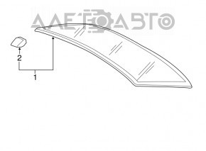 Rear glass VW Passat b8 16-19 USA contacts are soldered off, scratches