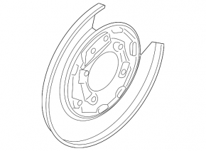 Brake disc cover rear right Kia Sorento 16-20 without parking brake mechanism