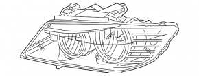 Left front headlight BMW 3 E90 E91 09-12 halogen