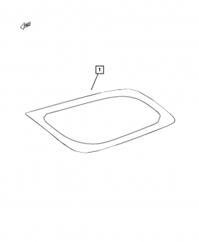 Window blind glass rear right Dodge Durango 11-24 dark