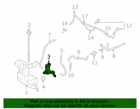 Honda CRZ 11-16 Windscreen Washer Motor
