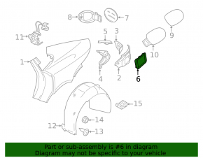 Ventilation shield left Porsche Cayenne 958 11-17