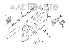 Mirror cover inner right Nissan Sentra 13-19