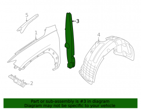 Right door-wing seal for Hyundai Tucson 22-25 2.5" USA