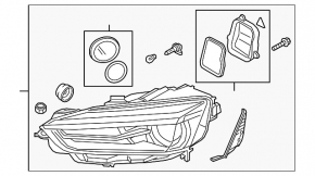 Front right headlight complete Audi A5 F5 17-19 xenon