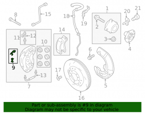 Brake pad mounting bracket front left 2pcs (set) Porsche Panamera 10-16