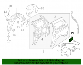 Left ventilation shield Kia Sorento 10-15