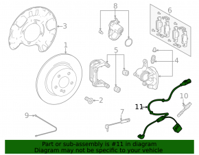 Electric handbrake wire rear left Mercedes W167 GLE 350 450 20-23