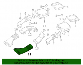 Air duct from the air intake left Mercedes S-class W222 15-20 3.0