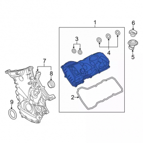 Rear valve cover Ford Explorer 11-19 3.5 T35PDED