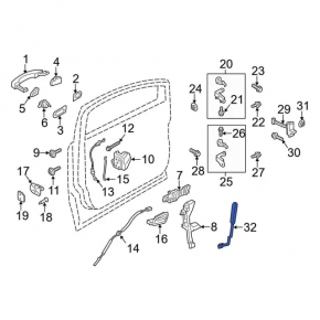 Door trim side front left Ford Escape MK3 13-19 with code