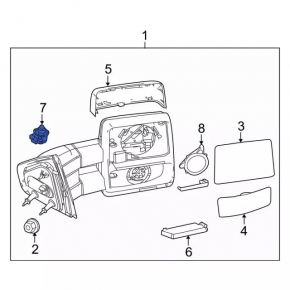 Ford Edge 15-24 Left Side Mirror Light