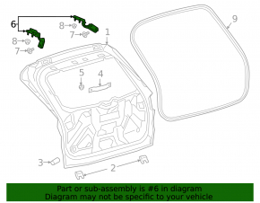 Left tailgate hinge Ford Escape MK4 20-24