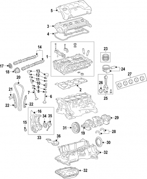 Piston Toyota Highlander 14-19 2.7 1ARFE