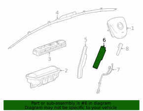 Rear left seat airbag Cadillac CTS 14-19 