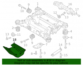 Rear left lower control arm guard for BMW iX 21-25