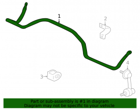 Rear stabilizer bar for Mitsubishi Outlander 2013 AWD, for 3 rows of seats