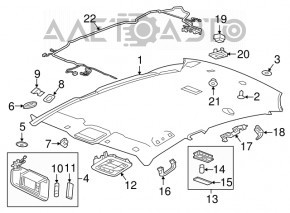 Front right ceiling handle Chevrolet Bolt 17- gray