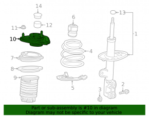 Front left shock absorber support for Toyota C-HR 18-23 Turkey built
