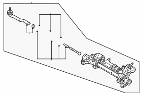 Steering rack Nissan Sentra 20-23