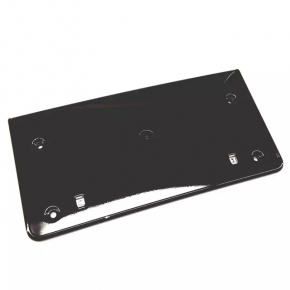 Front bumper number plate plate Audi A6 C7 12-15 black gloss, s-line pkg