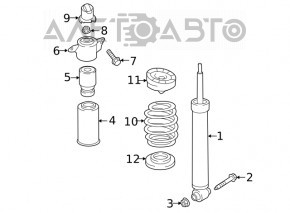 Rear left spring Audi Q7 16-19