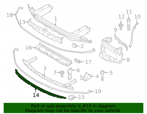 BMW 5 G30 17-20 Front Bumper Absorber Lower, M Sport