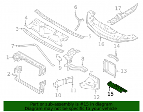 Additional radiator bracket left lower BMW 5 G30 17-23