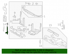 Hood lock strip Toyota Sequoia 18-22