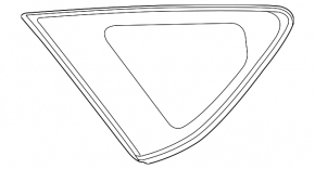 Fixed rear left window glass for Toyota Prius V 12-17