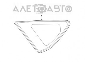 Fixed rear left window glass for Toyota Prius V 12-17