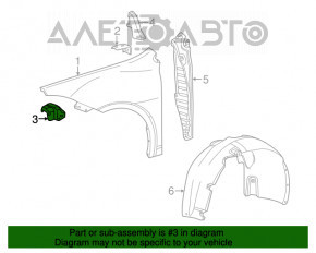Front Right Fender Bracket Dodge Dart 13-16
