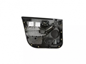 Door trim card front right Fiat 500X 16-17 black with gray insert leather, armrest gray leather, overlay gray gloss, scratches, abrasions, bump