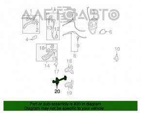 Front right door limiter Honda Civic 4d 06-09