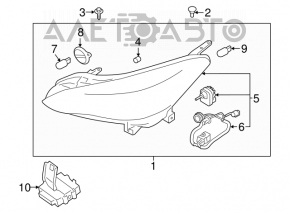 Headlight front left Subaru Impreza 17-19 complete GK LED