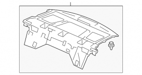 Rear shelf Honda Accord 13-17 black