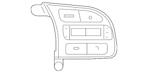 Steering wheel control buttons right Kia Niro 17-22 HEV, PHEV for cruise, without adaptive