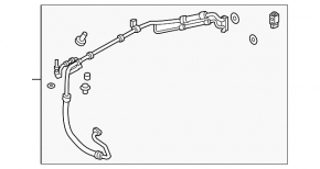 Air conditioner heater-condenser tube for a 16-17 Hyundai Sonata hybrid