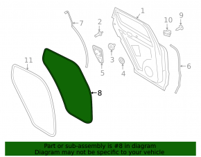 Rear right door seal for Porsche Cayenne 19-26