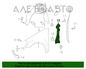 Front left fender mount for Mercedes W164 ML