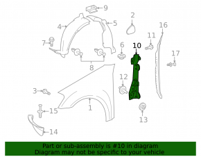 Front left fender mount for Mercedes W164 ML