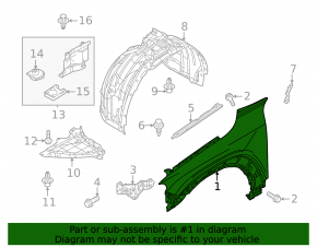 Front left fender Mazda MX-30 22-26