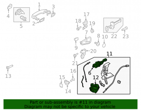 Rear left door lock for Ford Focus mk3 11-18 without cables and guide
