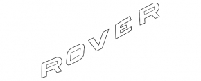 ROVER emblem lettering on the tailgate of the Land Rover Range Rover 13-21 black