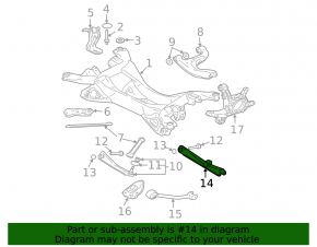 Rear left transverse control arm Mitsubishi Galant 04-10